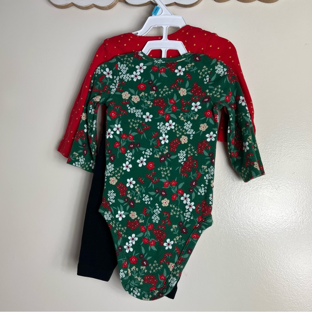 Baby Girl Carter's 3-Piece Floral Holiday Outfit Set - Picture 3 of 8